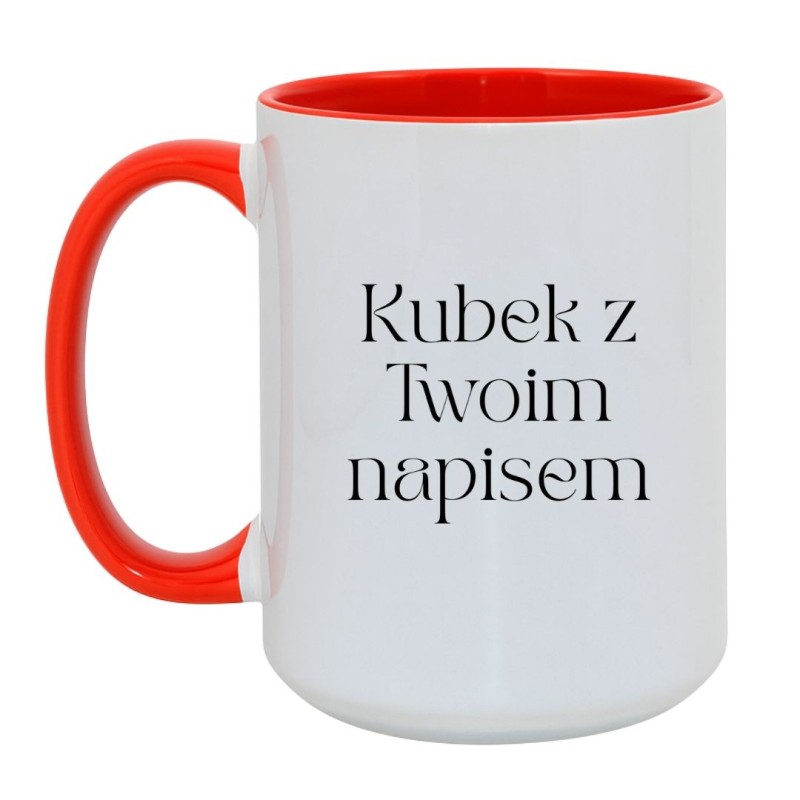 subtelna czcionka na kubku z napisem