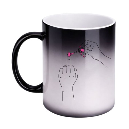 MAGICZNY KUBEK „ŚRODKOWY PALEC FUCK YOU + MANICURE”