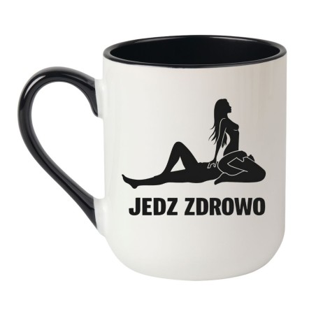 Kubek JEDZ ZDROWO - śmieszny kubek bez cenzury NASTY