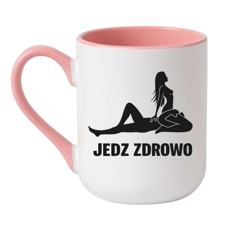 Kubek JEDZ ZDROWO - śmieszny kubek bez cenzury NASTY