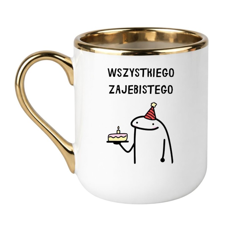 Kubek "WSZYSTKIEGO ZAJEBISTEGO" – Śmieszny kubek na urodziny