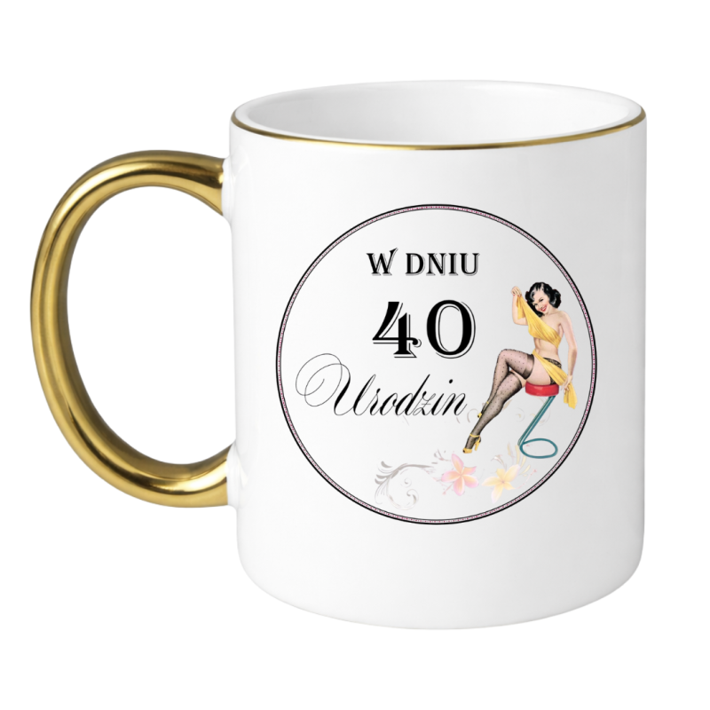 Kubek na 40 urodziny – elegancki prezent dla niej