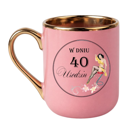 Kubek na 40 urodziny – elegancki prezent dla niej