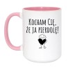Miłosny kubek 450 ml bez cenzury dla dorosłych z napisem „Kocham Cię, że ja pierdolę!”