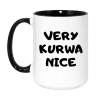 Kubek duży biało-czarny 450 ml z nadrukiem bez cenzury – humorystyczny prezent