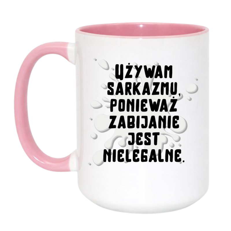 Śmieszny kubek z napisem idealny do biura i domu