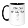 Kubek duży biało-czarny 450 ml ze śmiesznym nadrukiem – kubek biało-czarny 450 ml nadruk, śmieszny prezent bez cenzury