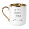 KUBEK "TY MASZ PROBLEM JA MAM WYJEBANE" ELEGANCKI BIAŁY