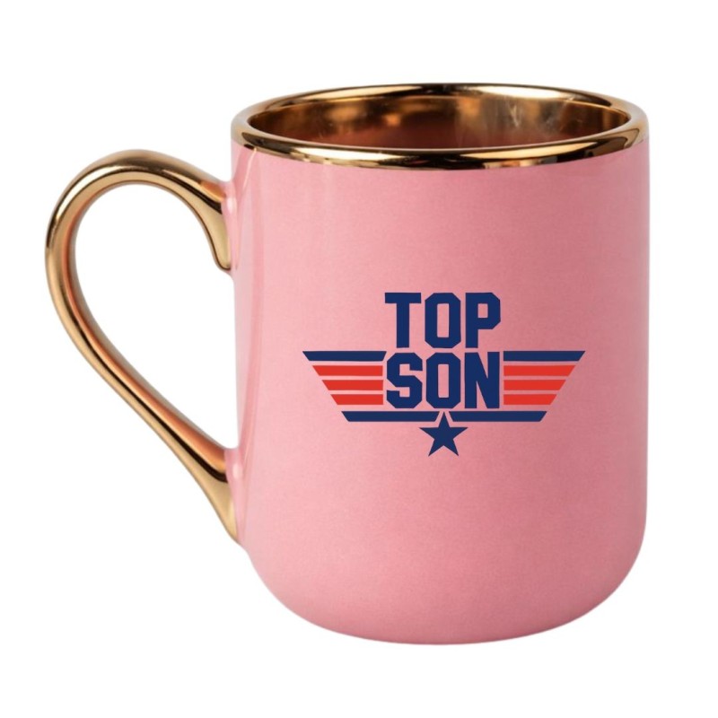KUBEK „TOP SON” RÓŻOWO-ZŁOTY