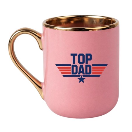 KUBEK „TOP DAD” ELEGANCKI RÓŻOWO-ZŁOTY