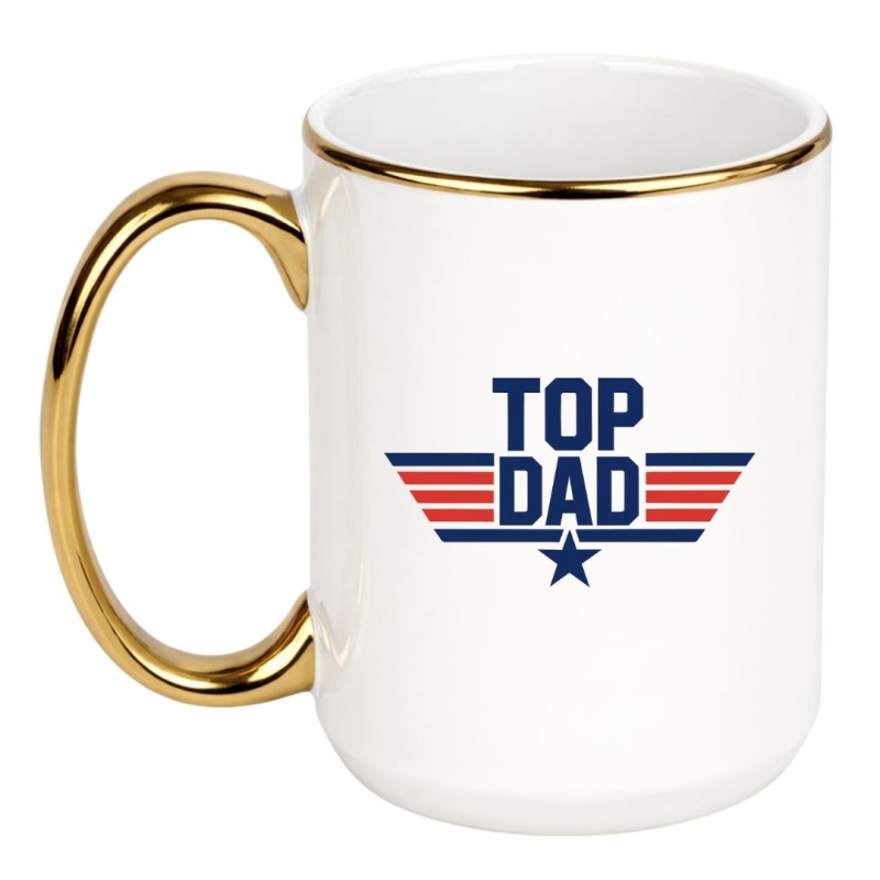 KUBEK „TOP DAD” DUŻY BIAŁO-ZLOTY