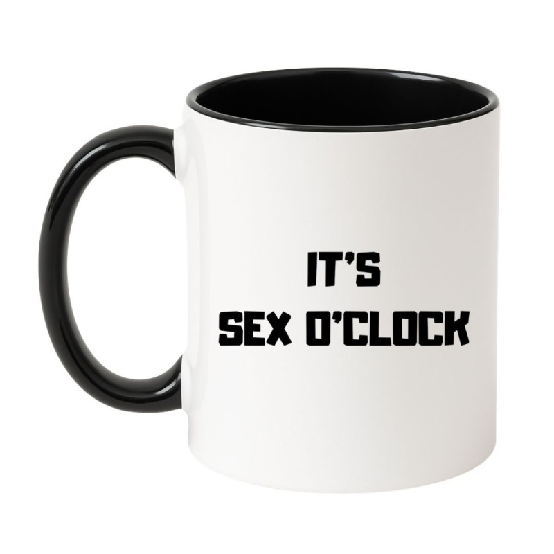 KUBEK BIAŁO CZARNY IT’S SEX O’CLOCK