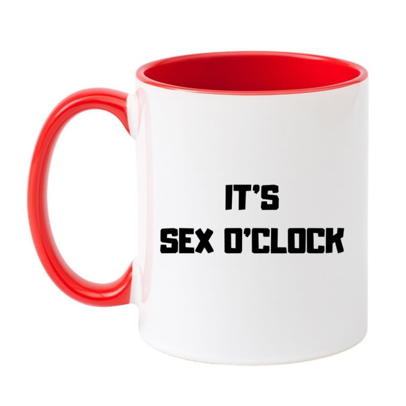 KUBEK BIAŁO CZERWONY IT’S SEX O’CLOCK