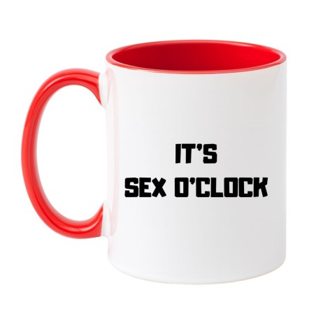 KUBEK BIAŁO CZERWONY IT’S SEX O’CLOCK