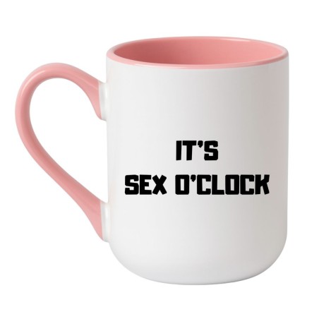 KUBEK 330 ML Z NAPISEM IT’S SEX O’CLOCK
