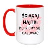 Kubek duży biało-czerwony 450 ml z humorystycznym nadrukiem – chamski prezent