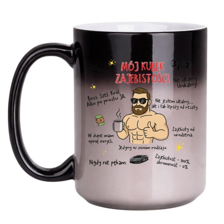 KUBEK "MÓJ KUBEK ZAJEBISTOŚCI" DUŻY MAGICZNY