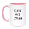Kubek duży biało-różowy 450 ml z nadrukiem bez cenzury – śmieszny kubek do pracy