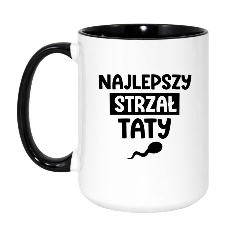 Najlepszy Strzał Taty – śmieszny kubek dla taty