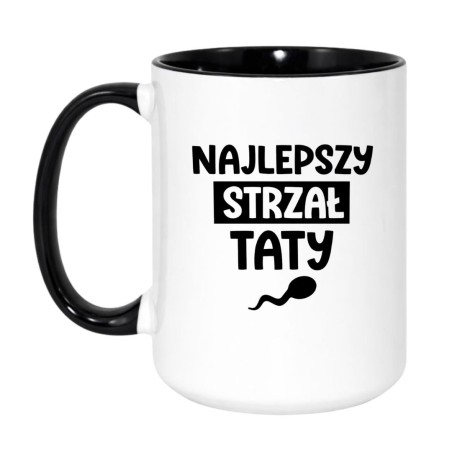 Najlepszy Strzał Taty – śmieszny kubek dla taty