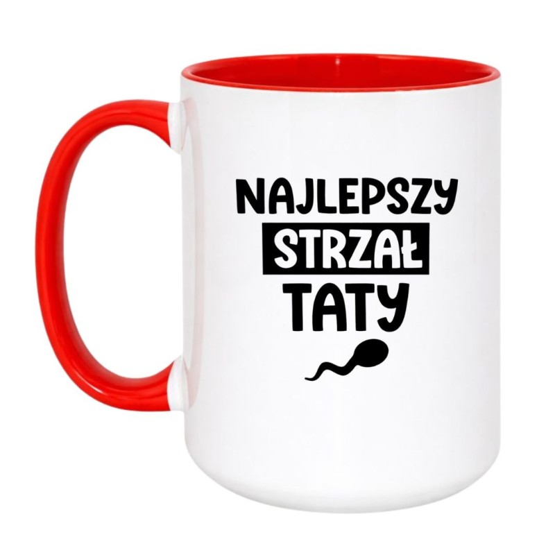 Najlepszy Strzał Taty – śmieszny kubek dla taty