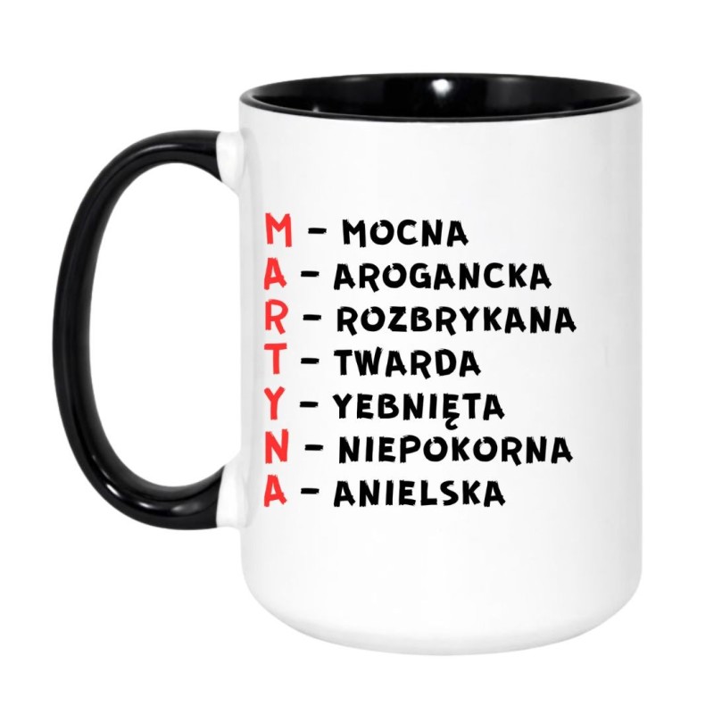 Duży kubek z imieniem Martyna