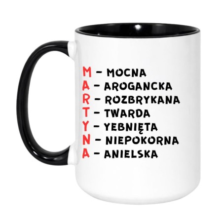 Duży kubek z imieniem Martyna