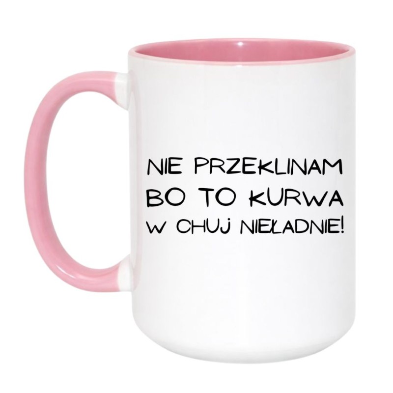 Kubek biało różowy dla dorosłych – mocny projekt bez cenzury