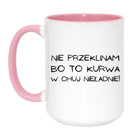 Kubek biało różowy dla dorosłych – mocny projekt bez cenzury