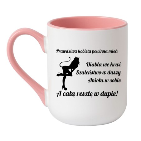 śmieszny kubek dla kobiet