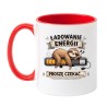 gadżet biurowy z grafiką leniwca i paskiem ładowania