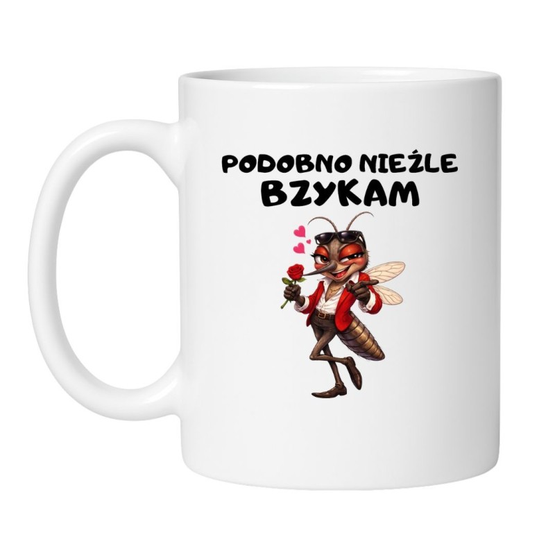 Kubek z podtekstem z humorystycznym napisem