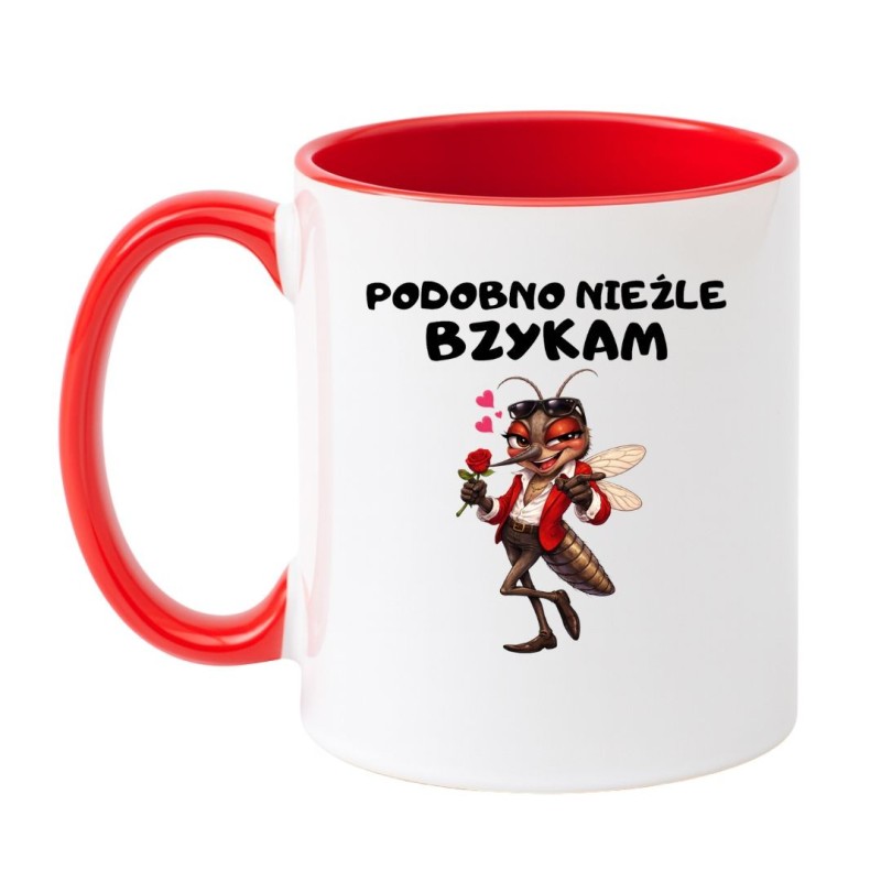 Kubek z dwuznacznym napisem do pracy