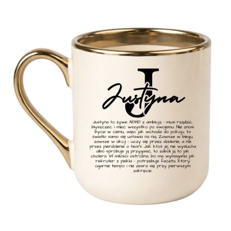 Personalizowany kubek z imieniem dla Justyny