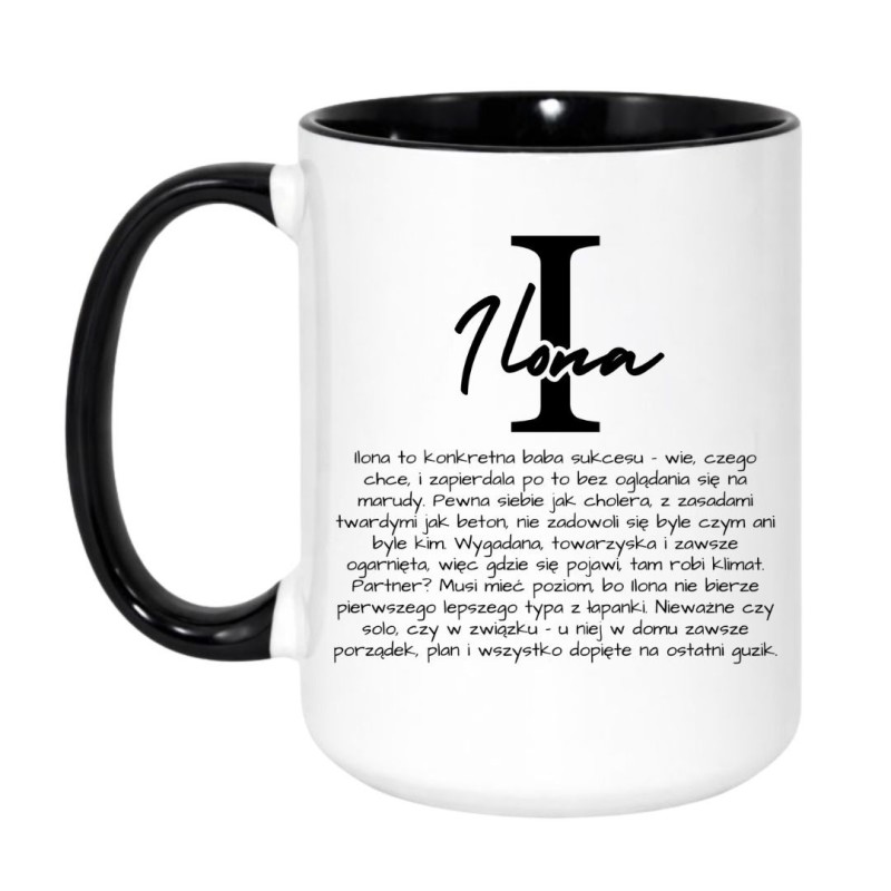 Kubek duży 450 ml personalizowany z imieniem Ilona