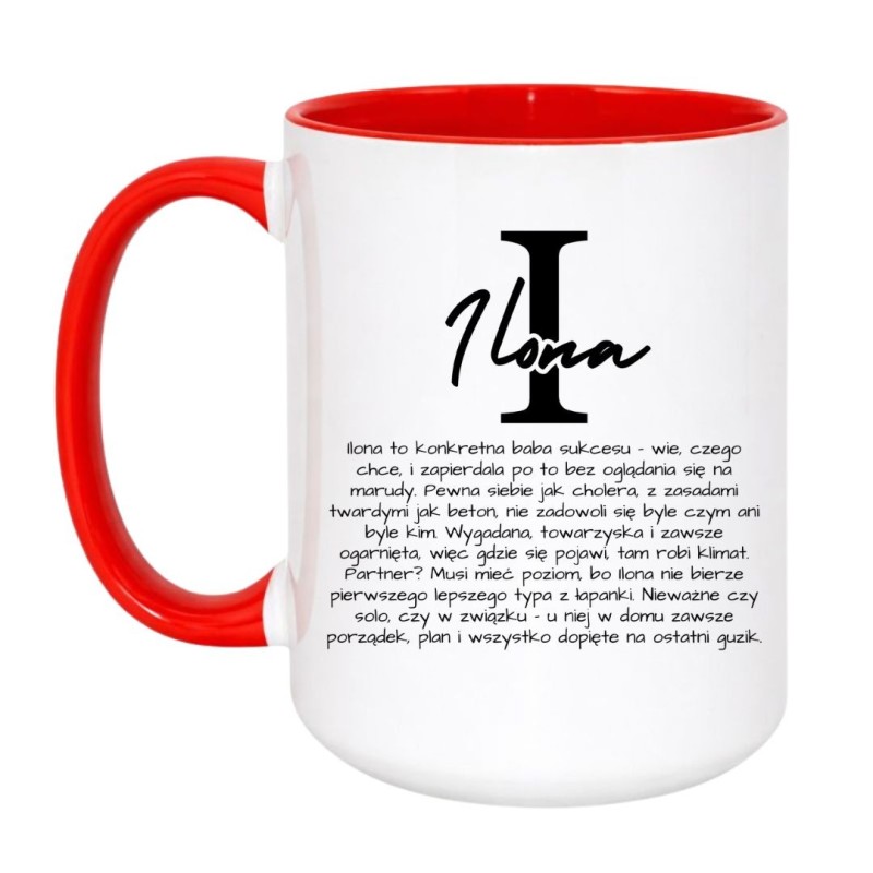 Kubek duży 450 ml personalizowany z imieniem Ilona