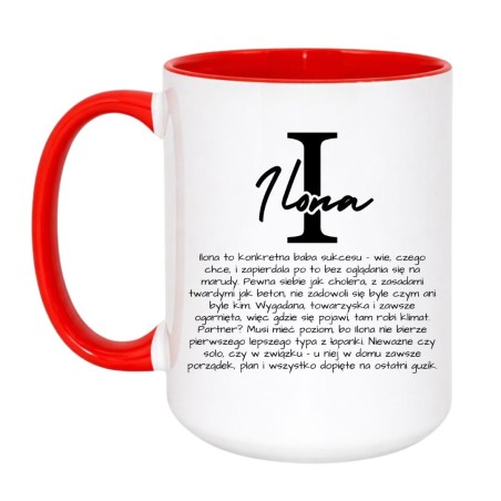 Kubek duży 450 ml personalizowany z imieniem Ilona