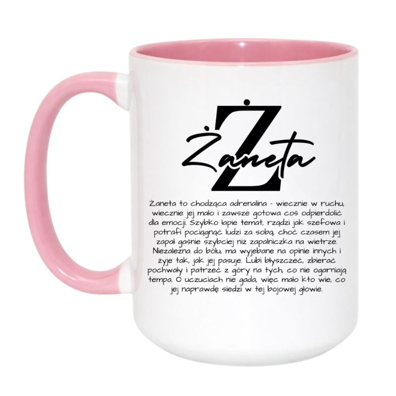 Kubek z imieniem Żaneta - personalizowany prezent