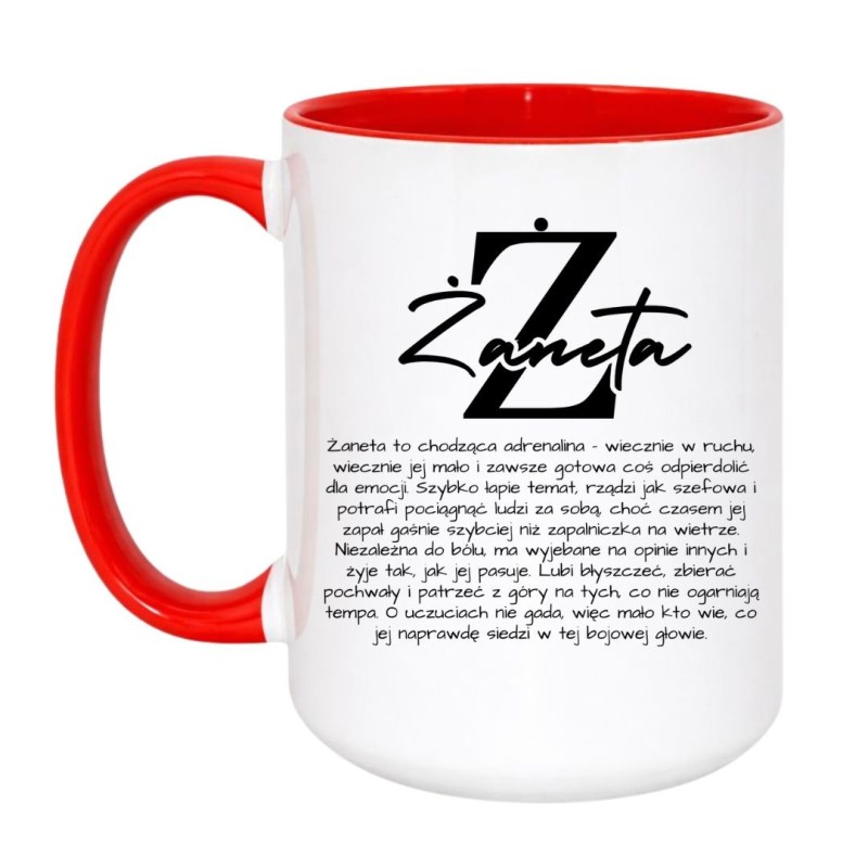 Kubek z imieniem Żaneta - personalizowany prezent