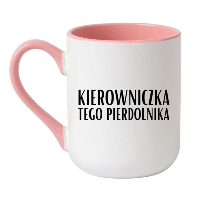 kubek dla szefowej z wyrazistym nadrukiem