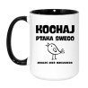 Kubek elegancki biało-czerwony 330 ml ze śmiesznym nadrukiem – kubek dla fanów kawy z dystansem, sprawdź bestseller.
