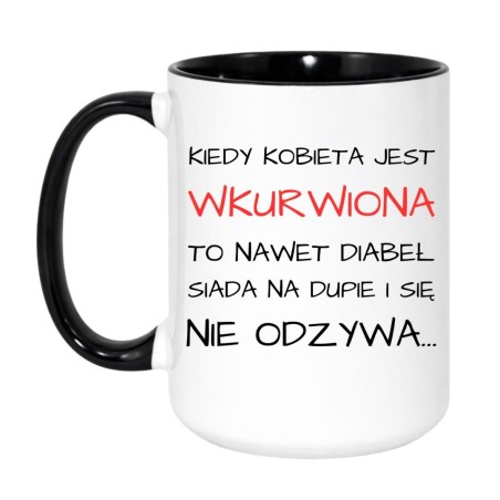 śmieszny kubek do pracy dla koleżanki która ma ognisty charakter