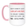do kupienia kubek z tekstem o diable i wkurzonej kobiecie