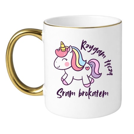 KUBEK "RZYGAM TĘCZĄ SRAM BROKATEM"