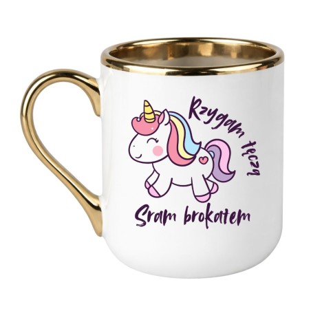 KUBEK "RZYGAM TĘCZĄ SRAM BROKATEM"