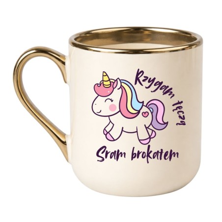 KUBEK "RZYGAM TĘCZĄ SRAM BROKATEM"