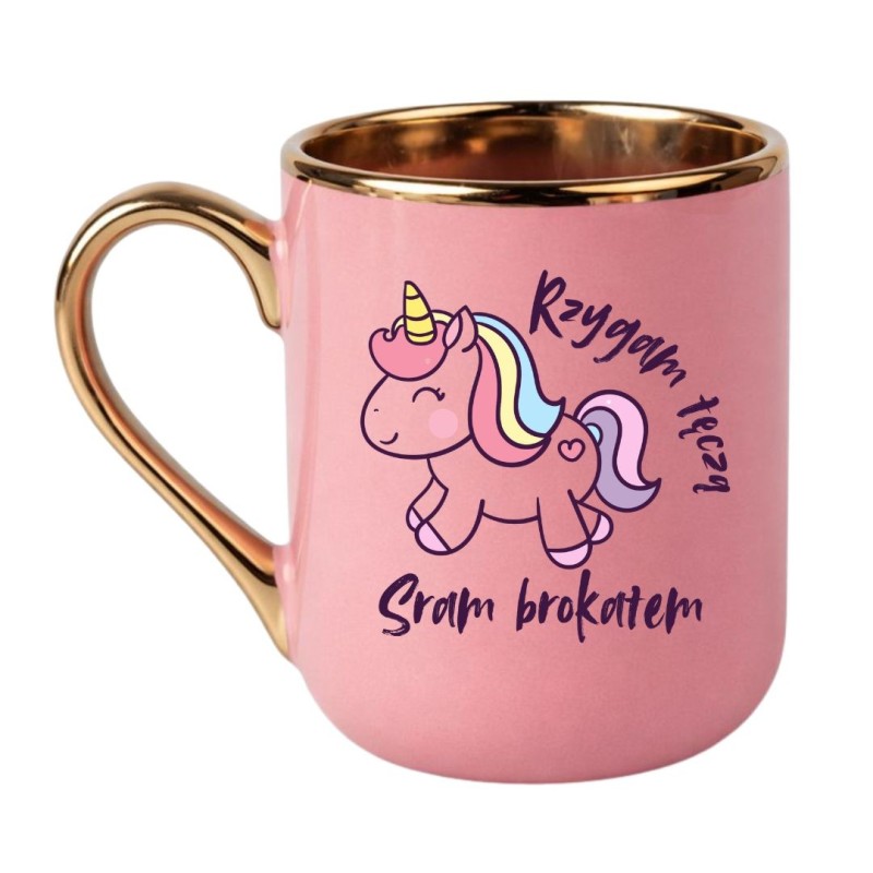 KUBEK "RZYGAM TĘCZĄ SRAM BROKATEM"