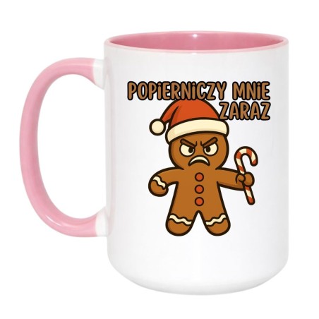 Kubek ceramiczny z piernikiem agresywny humor świąteczny
