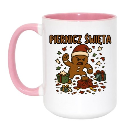 Kubek ceramiczny śmieszny nadruk must have na święta