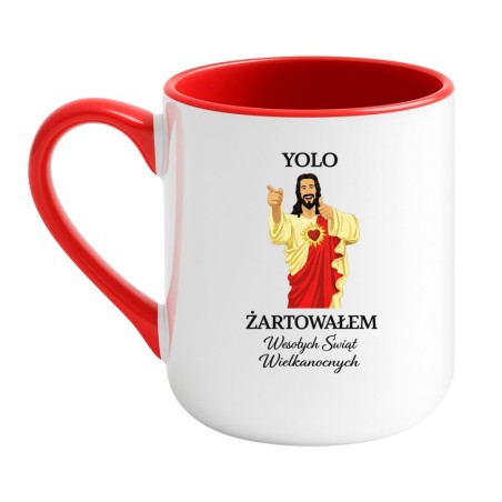 Śmieszny Kubek Wielkanocny YOLO